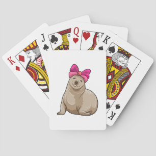 Seal with Ribbon Poker Cards