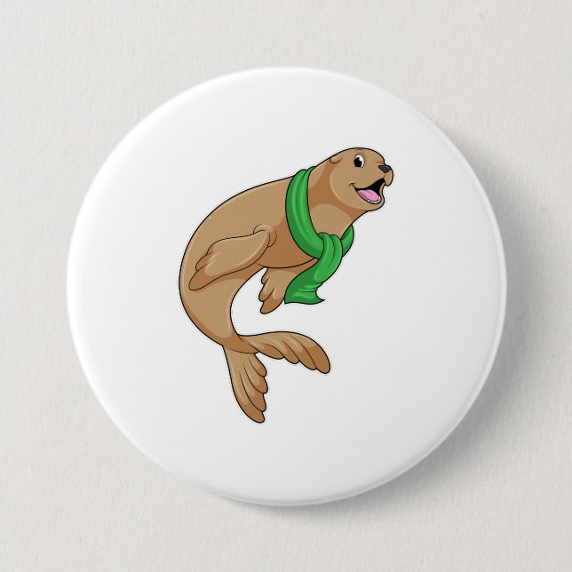 Seal with Scarf Button (Front)