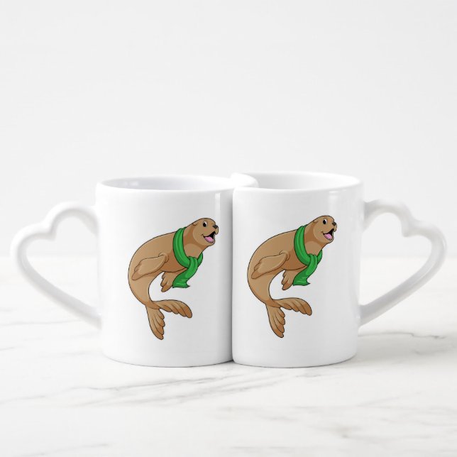 Seal with Scarf Coffee Mug Set (Front Nesting)
