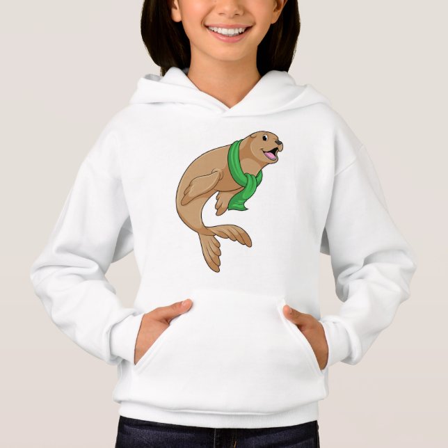 Seal with Scarf Hoodie (Front)