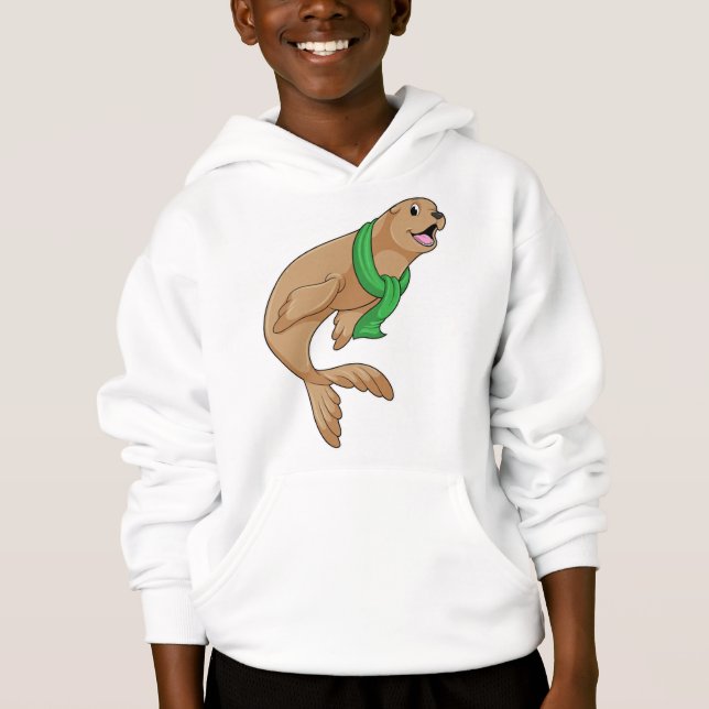 Seal with Scarf Hoodie (Front)
