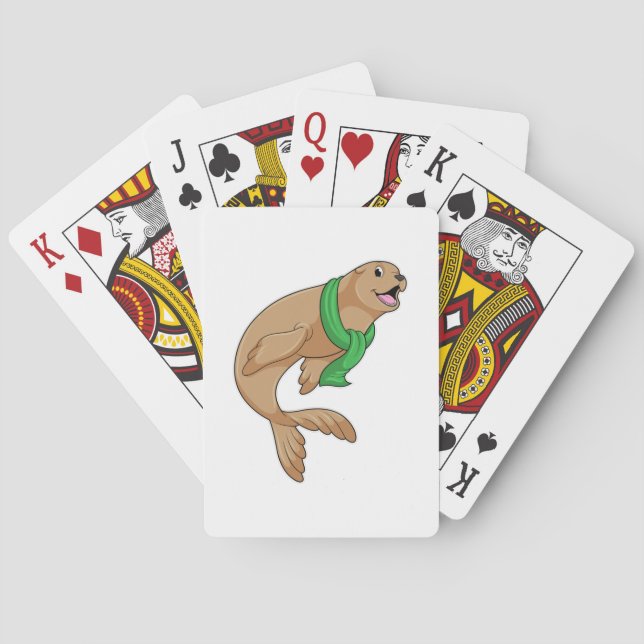 Seal with Scarf Poker Cards (Back)