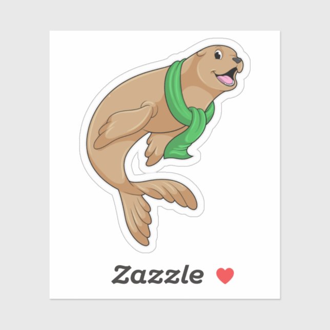 Seal with Scarf Sticker (Sheet)