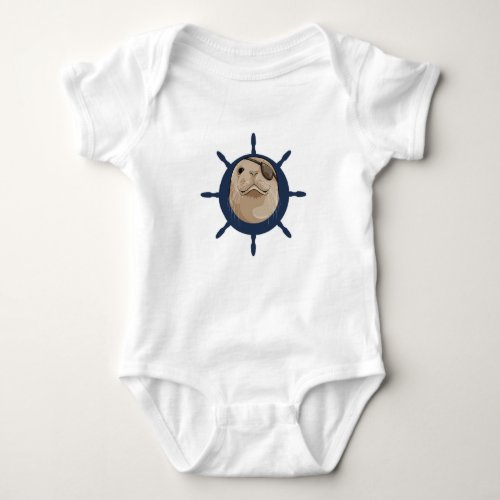 Seal with Ship rudder Baby Bodysuit