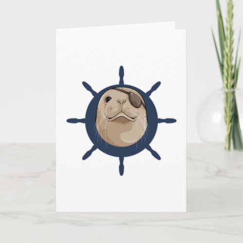 Seal with Ship rudder Card