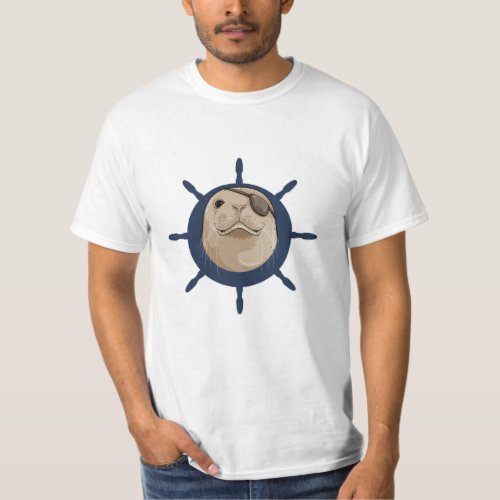Seal with Ship rudder T_Shirt