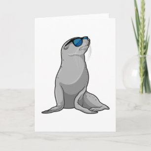 Seal with Sunglasses Card