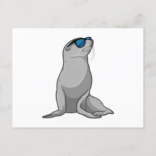 Seal with Sunglasses Postcard
