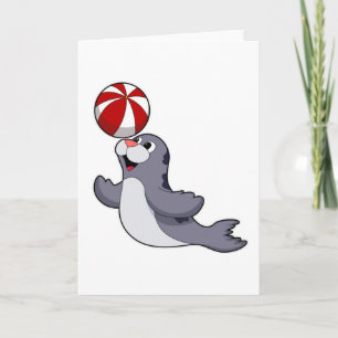 Seal with Water polo Card