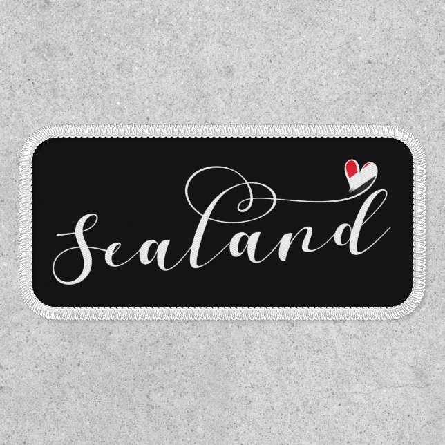 Sealand Flag In Heart, Principality of Sealand Patch (Front)