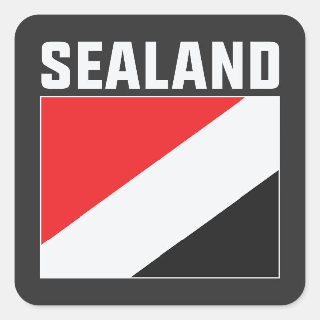 sealand flag, the sealand flag square sticker (Front)