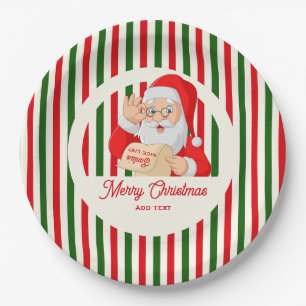 Sealed by Santa Nice List No Peeking Christmas Paper Plates