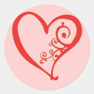 Sealed with a Heart Classic Round Sticker