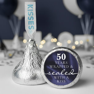 Sealed with a Kiss Blue 50th Birthday Anniversary Hershey®'s Kisses®