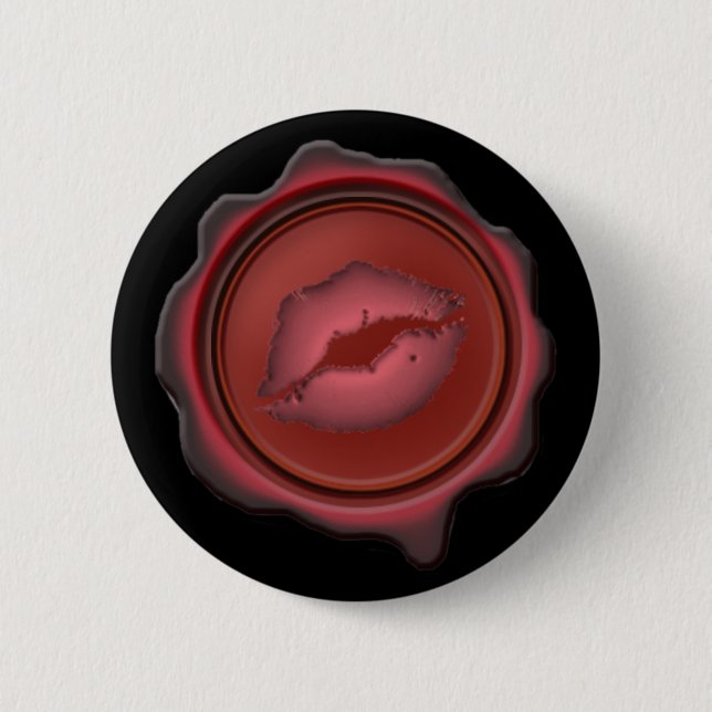 SEALED WITH a KISS by SHARON SHARPE Pinback Button (Front)
