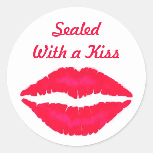 Sealed With a Kiss Classic Round Sticker
