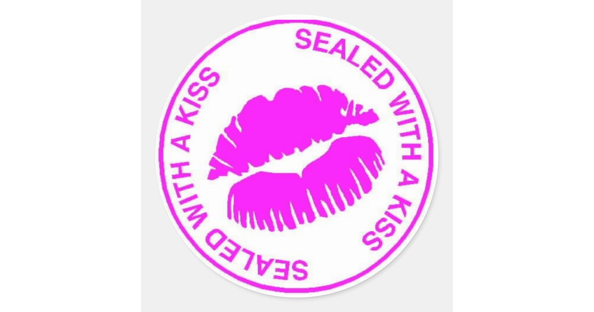 Sealed With A Kiss Classic Round Sticker Zazzle 2360