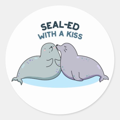 Sealed With A Kiss Funny Sea Lion Seal Pun 