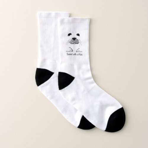 Sealed with a Kiss Harp Seal Pup Socks