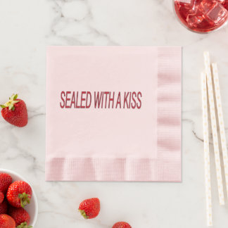 sealed with a kiss love quotes napkins