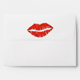 Sealed with a Kiss SWAK Valentine's Day Red Lips Envelope