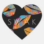 Sealed With A Kiss - Tropical Style Heart Sticker