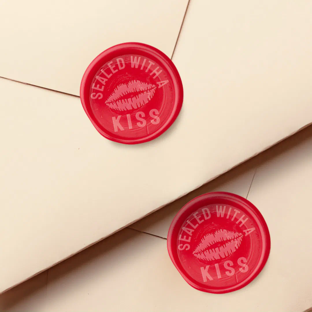 Sealed with a Kiss Wax Seal Sticker Envelope Seal
