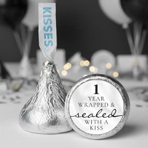 Sealed with a Kiss White 1st Birthday Anniversary Hershey®'s Kisses®