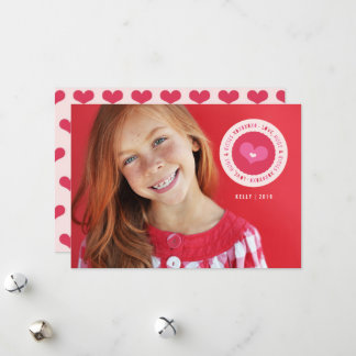 Sealed With A Kiss XO Stamp Valentine's Day Photo Holiday Card
