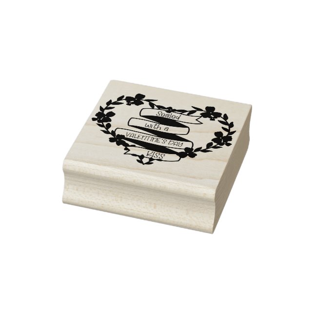 Sealed with a Valentine's Day Kiss Rubber Stamp (Stamp)