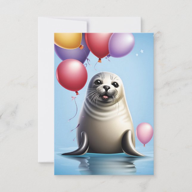 Sealed with Birthday Joy: Invitation Template (Front)