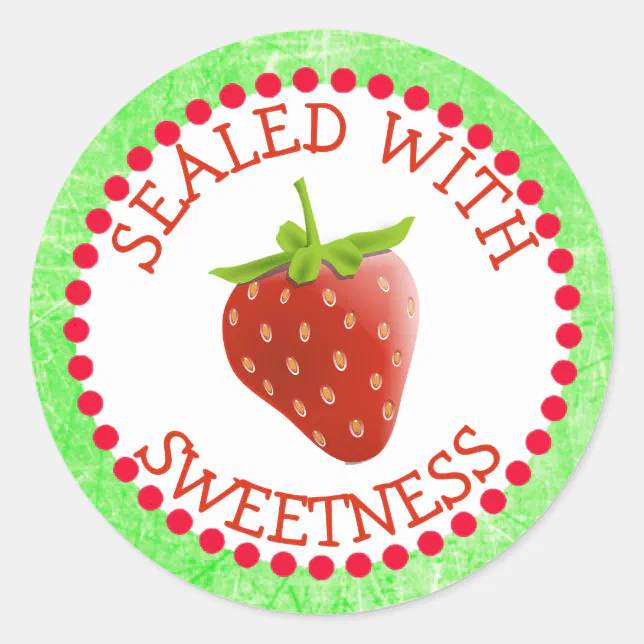 Sealed with Sweetness Strawberry Stickers
