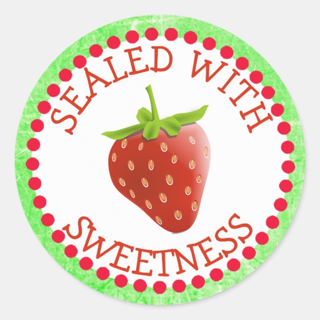 Sealed with Sweetness Strawberry Stickers (Front)