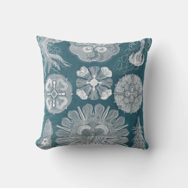 Sealife Blueprint IV Throw Pillow (Front)
