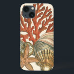 Sealife Collection iPhone 13 Case<br><div class="desc">This art print displays sharp,  vivid images with a high degree of color accuracy. Get your sealife collection today in this vintage print. It beautiful red coral reef and lovely starfish will go great on any product.</div>