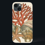 Sealife Collection iPhone 13 Case<br><div class="desc">This art print displays sharp,  vivid images with a high degree of color accuracy. Get your sealife collection today in this vintage print. It beautiful red coral reef and lovely starfish will go great on any product.</div>