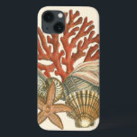 Sealife Collection iPhone 13 Case<br><div class="desc">This art print displays sharp,  vivid images with a high degree of color accuracy. Get your sealife collection today in this vintage print. It beautiful red coral reef and lovely starfish will go great on any product.</div>