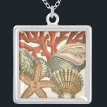 Sealife Collection Silver Plated Necklace<br><div class="desc">This art print displays sharp,  vivid images with a high degree of color accuracy. Get your sealife collection today in this vintage print. It beautiful red coral reef and lovely starfish will go great on any product.</div>