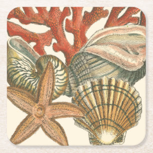 Sealife Collection Square Paper Coaster