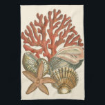 Sealife Collection Towel<br><div class="desc">This art print displays sharp,  vivid images with a high degree of color accuracy. Get your sealife collection today in this vintage print. It beautiful red coral reef and lovely starfish will go great on any product.</div>