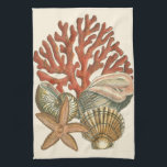 Sealife Collection Towel<br><div class="desc">This art print displays sharp,  vivid images with a high degree of color accuracy. Get your sealife collection today in this vintage print. It beautiful red coral reef and lovely starfish will go great on any product.</div>