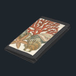 Sealife Collection Tri-fold Wallet<br><div class="desc">This art print displays sharp,  vivid images with a high degree of color accuracy. Get your sealife collection today in this vintage print. It beautiful red coral reef and lovely starfish will go great on any product.</div>