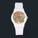 Sealife Collection Watch<br><div class="desc">This art print displays sharp,  vivid images with a high degree of color accuracy. Get your sealife collection today in this vintage print. It beautiful red coral reef and lovely starfish will go great on any product.</div>