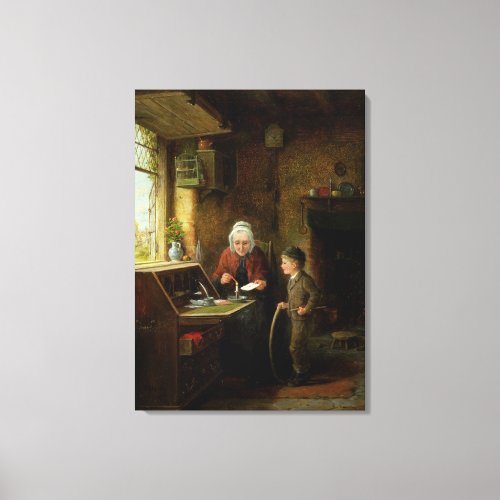 Sealing a Letter 1890 oil on panel Canvas Print