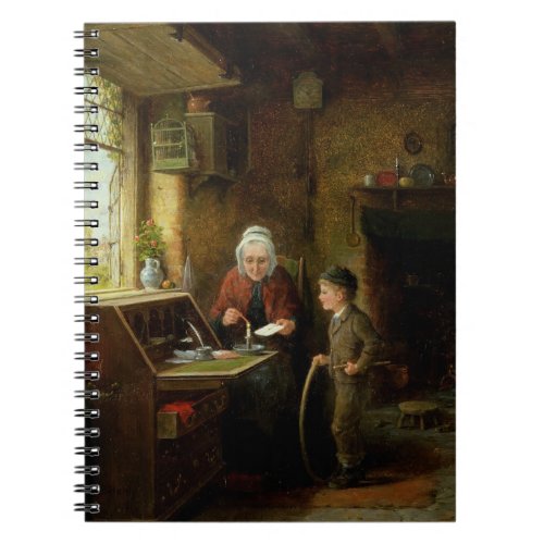Sealing a Letter 1890 oil on panel Notebook