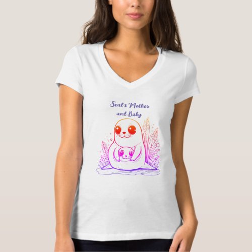 Seals Mother and Baby T_Shirt