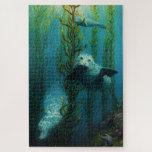 Seals underwater, swimming, sea lion, harbor seal jigsaw puzzle