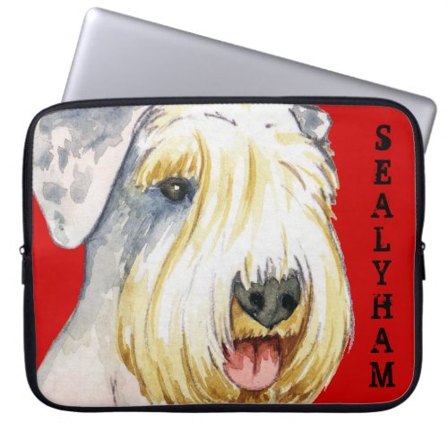 Sealyham Terrier Color Block Laptop Sleeve
