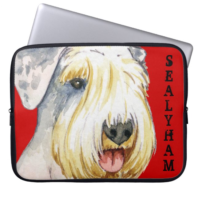 Sealyham Terrier Color Block Laptop Sleeve (Front)