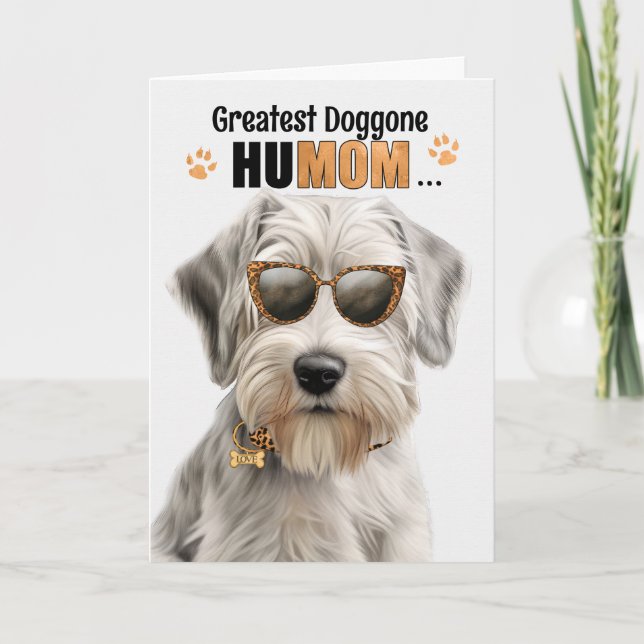 Sealyham Terrier Dog Best HuMOM Ever Mother's Day Holiday Card (Front)
